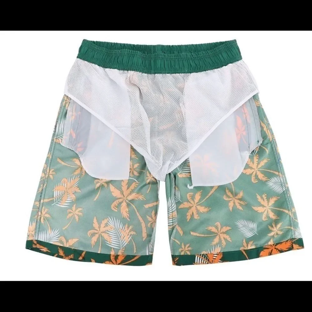 💥Ashopz Men’s Mark tropical print  swim trunks